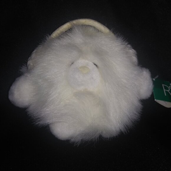 Russ Berrie White Snowpuff Wearing Earmuffs Stuffed Animal Plush Mini Toy - Picture 1 of 7